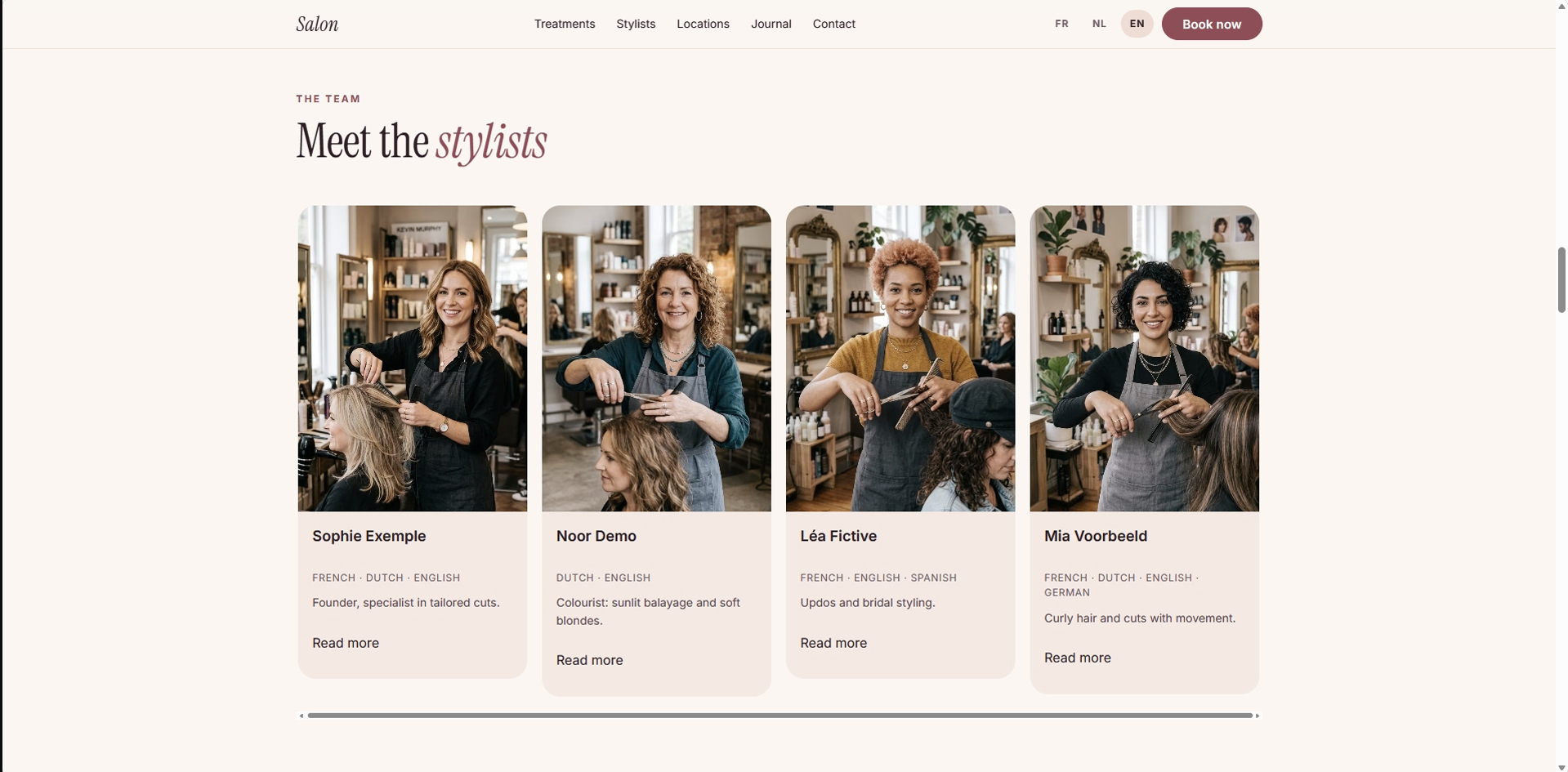 Salon - screenshot